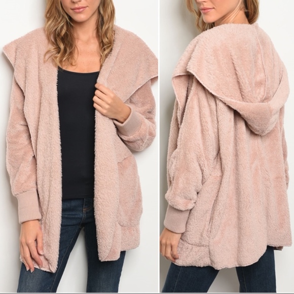 TREND SETTER DIVA BOUTIQUE ITEM Sweaters - 1 LEFT! MAUVE FLEECE CARDIGAN SWEATER